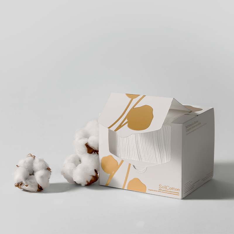 Skincare 100% premium cotton towelette for rituals and spa with cotton flower