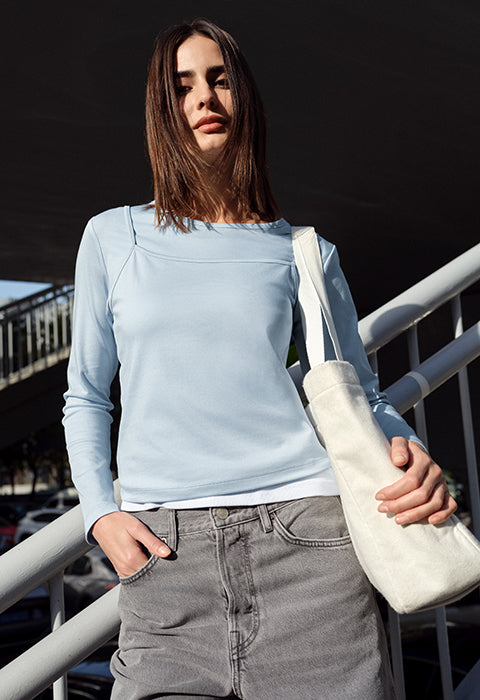 Eliot Long Sleeve Tee - Pure White