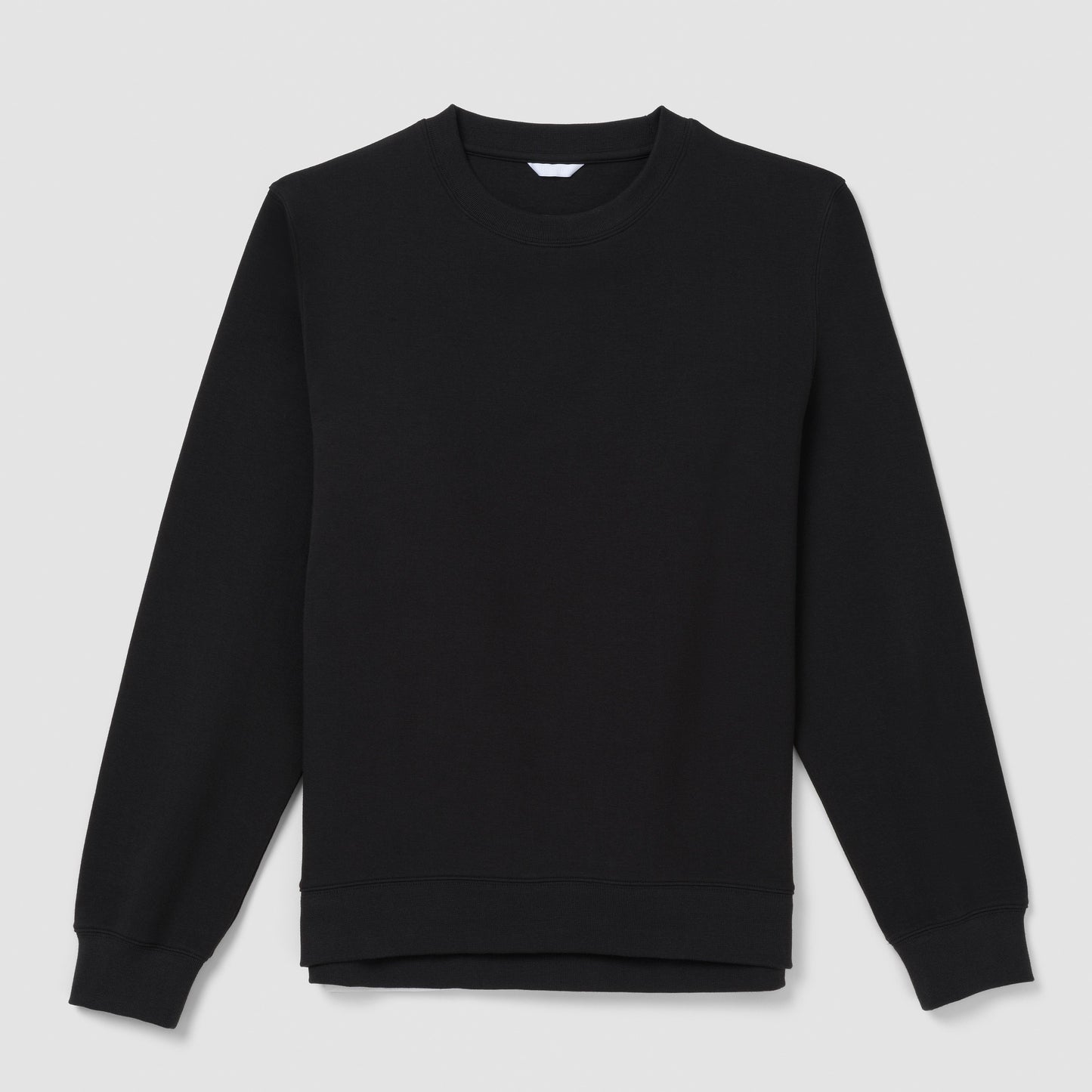 Black sweatshirt on a light gray background