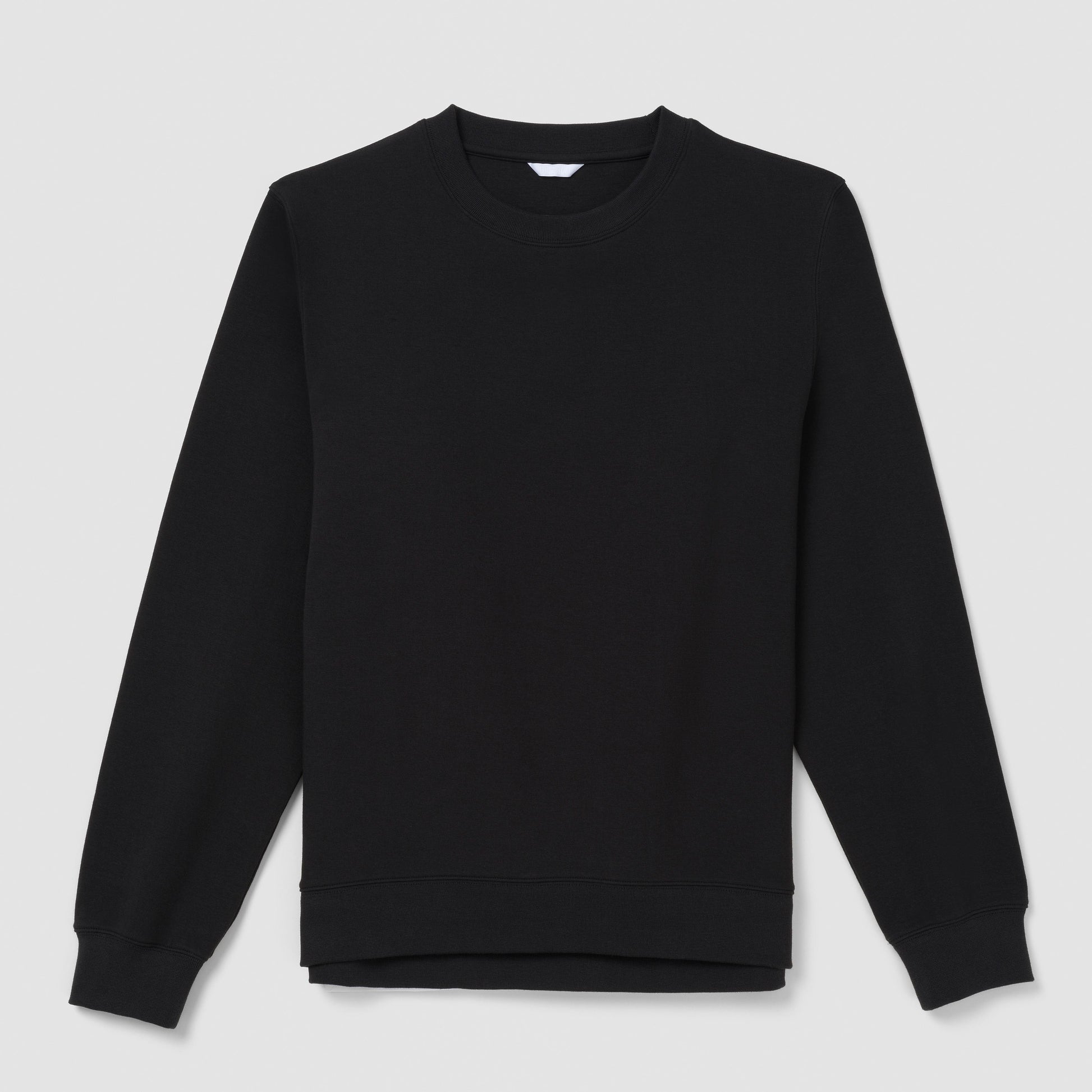 Black sweatshirt on a light gray background
