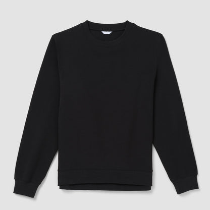 Black sweatshirt on a light gray background