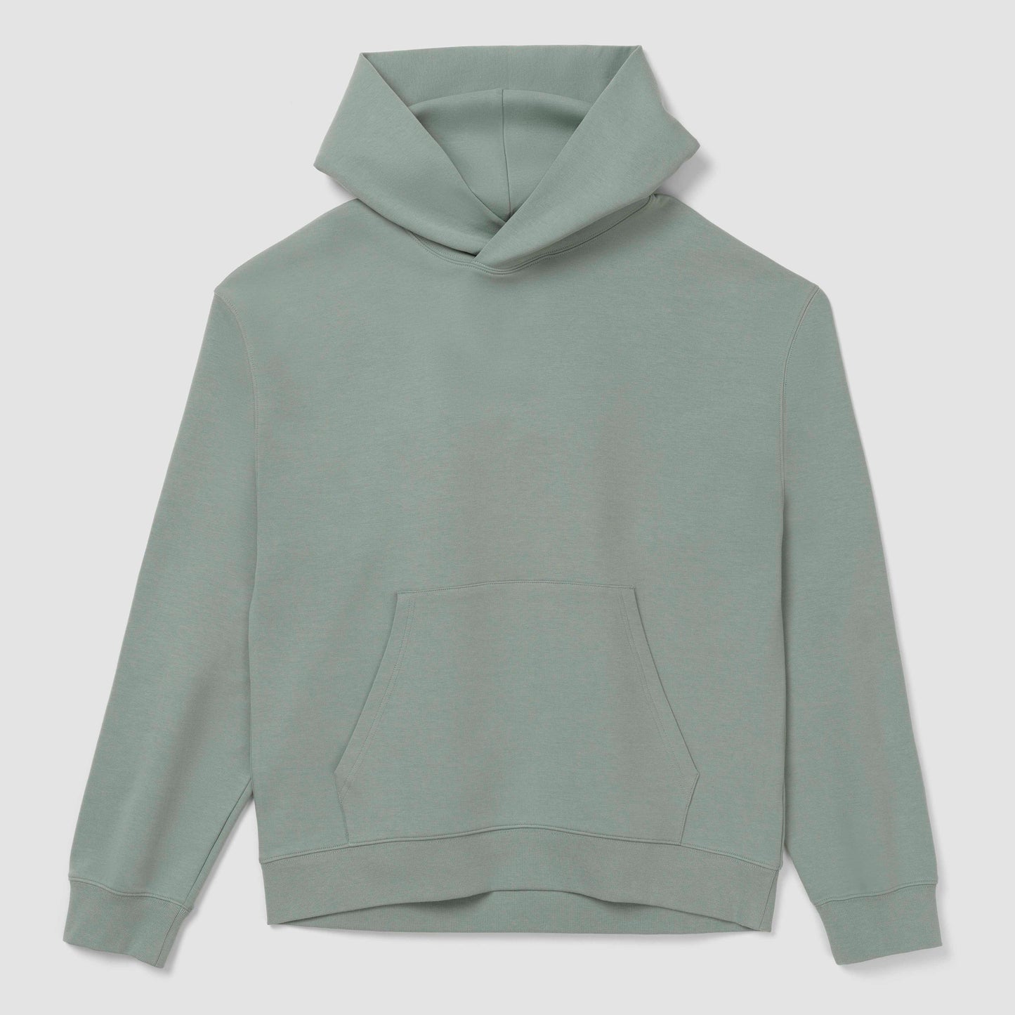 Green hoodie on a light gray background