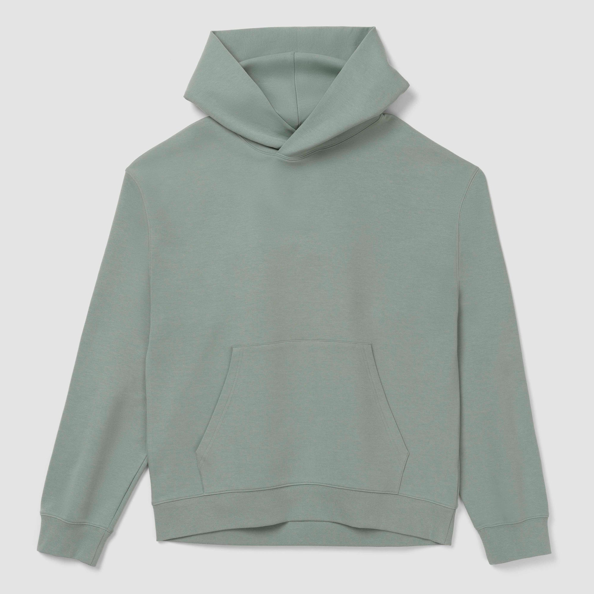 Green hoodie on a light gray background