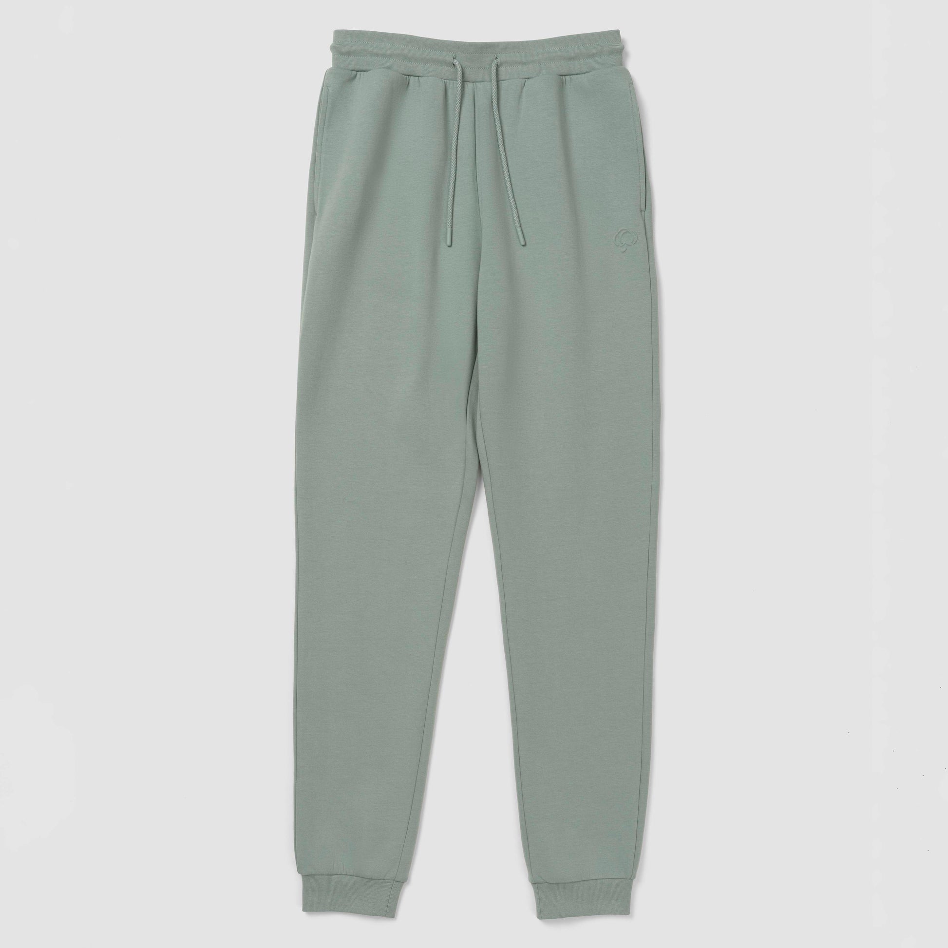 Jogger vert sauge clair sur fond blanc