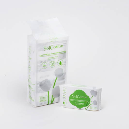 Lingettes Humides Nettoyantes en Coton Format Pocket