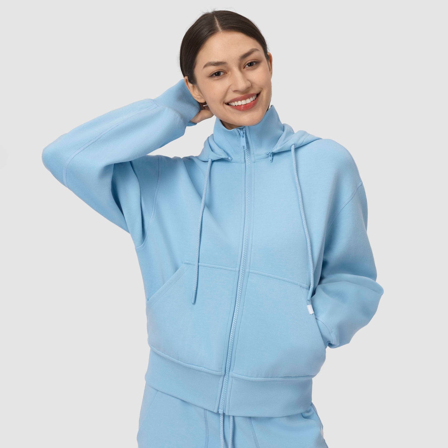 Ella Zip-Up Hoodie - Blue Serenity