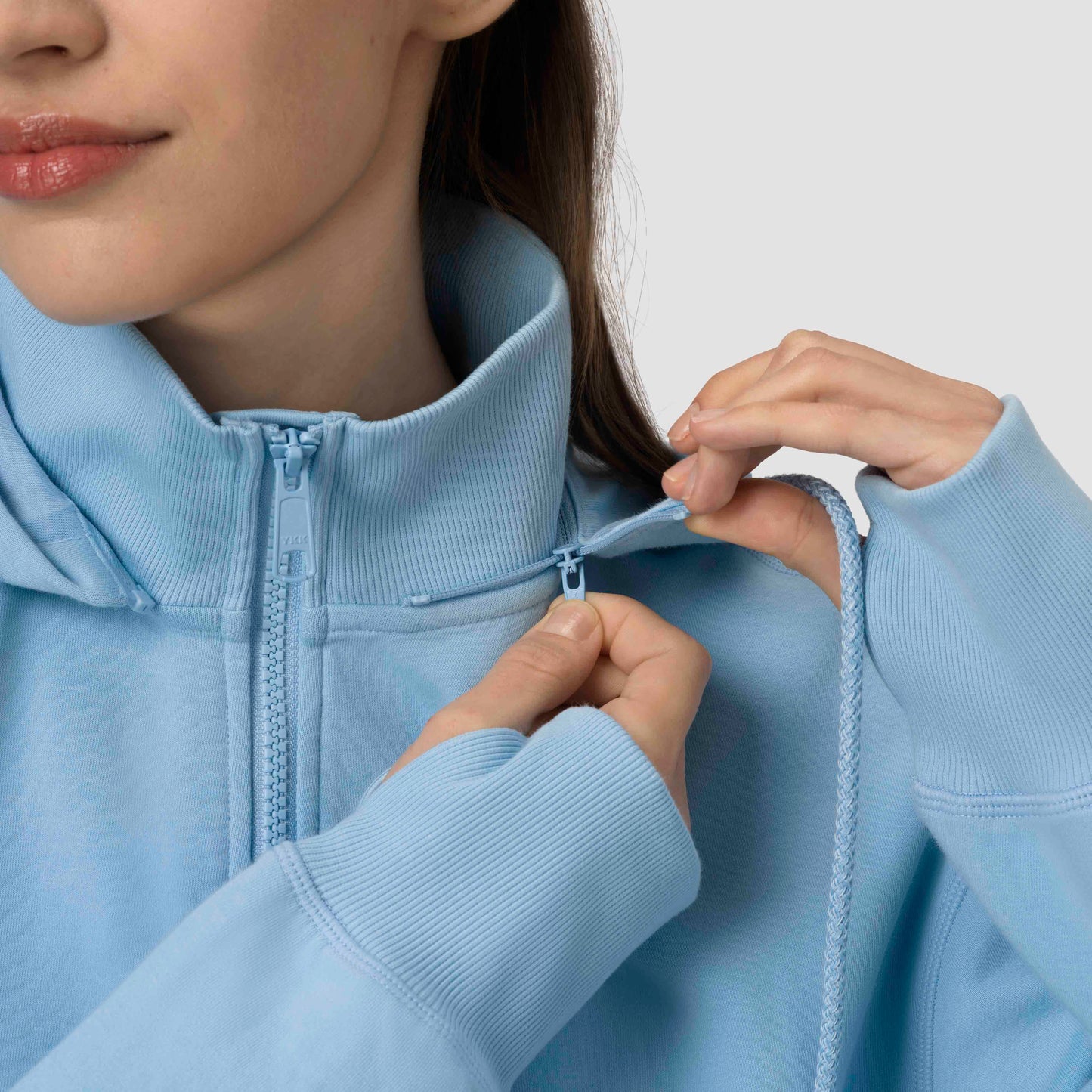 Ella Zip-Up Hoodie - Blue Serenity