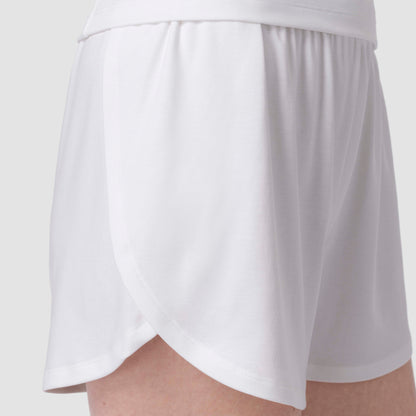 White pajama shorts on a white background