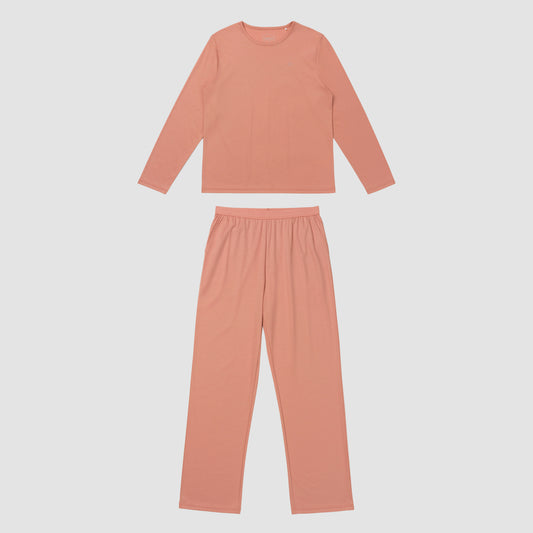 Devant d'un ensemble de pyjama couleur terracotta