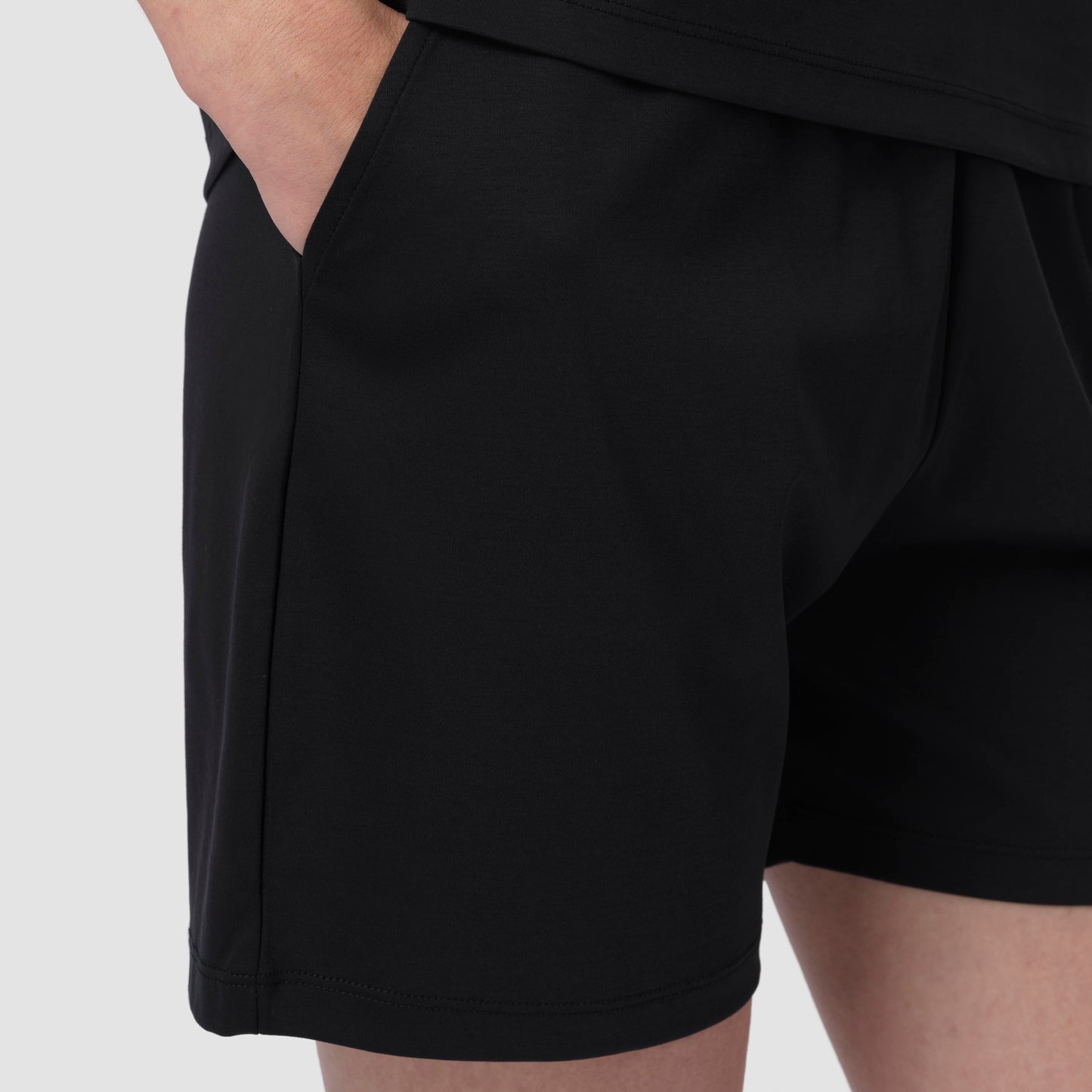 Close up of black pajama short