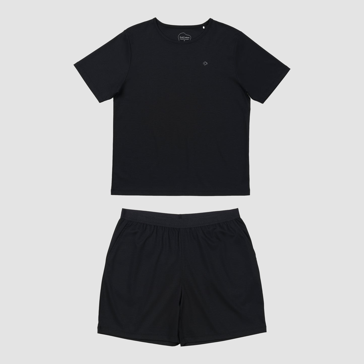 Set of tee and short black pajama