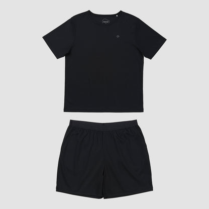 Set of tee and short black pajama