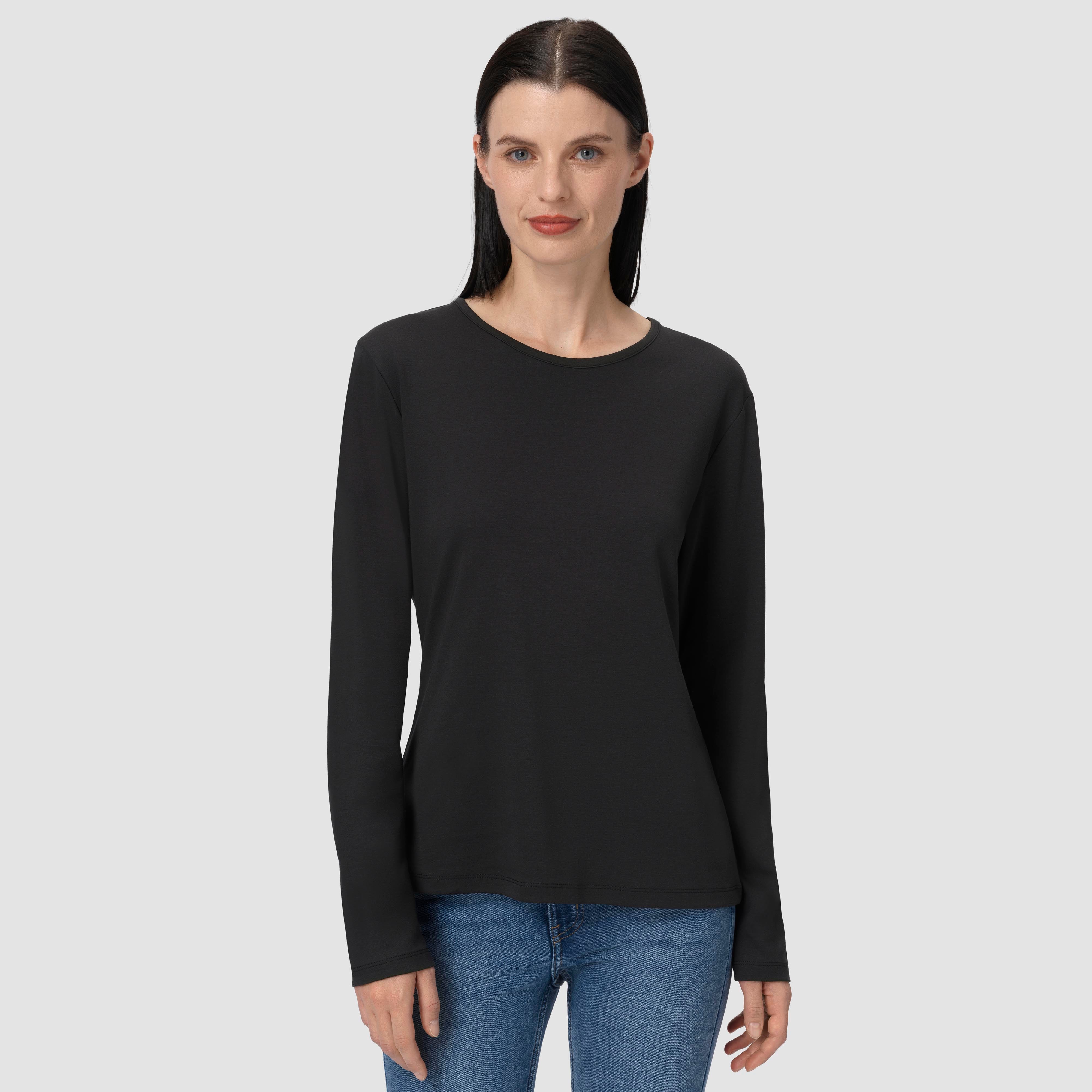 Eliot Long Sleeve Tee - Black Noir