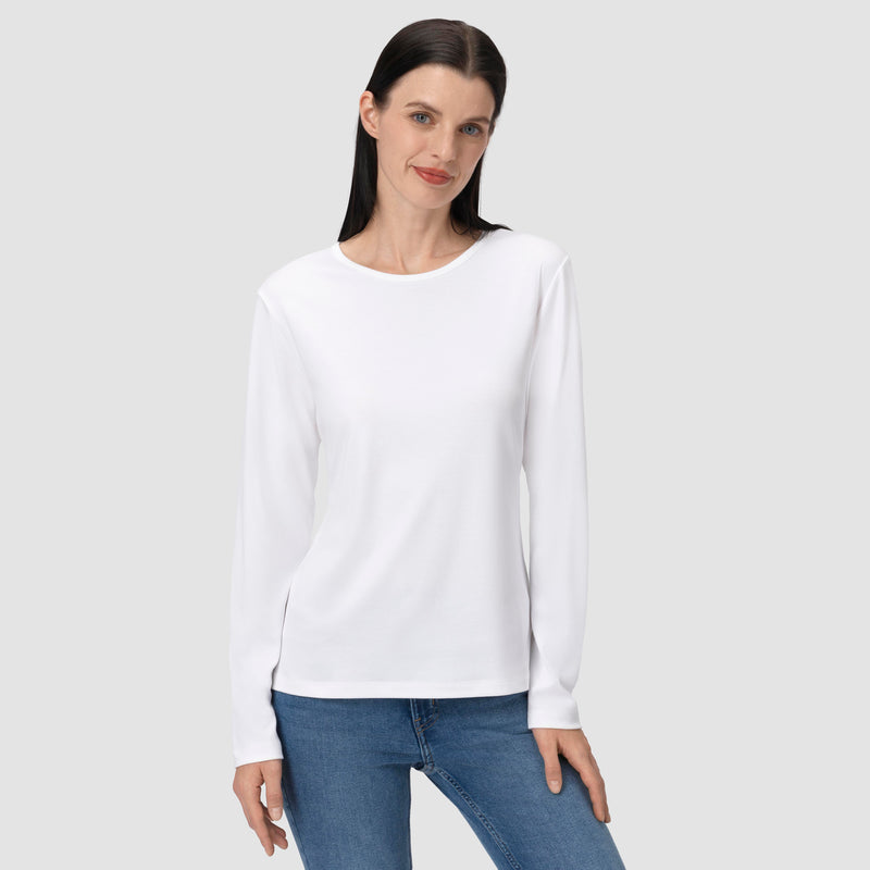 Eliot Long Sleeve Tee - Pure White