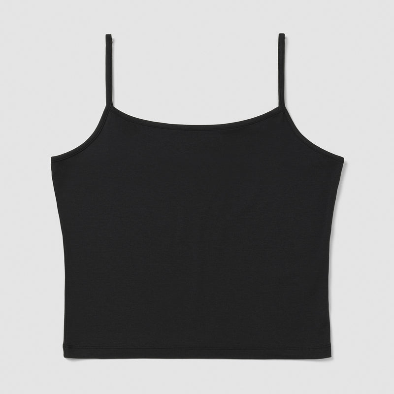 Eliot Spaghetti Strap Top - Black Noir