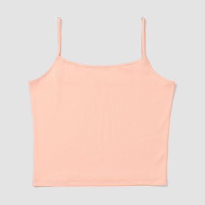 Salmon camisole top on a light gray background