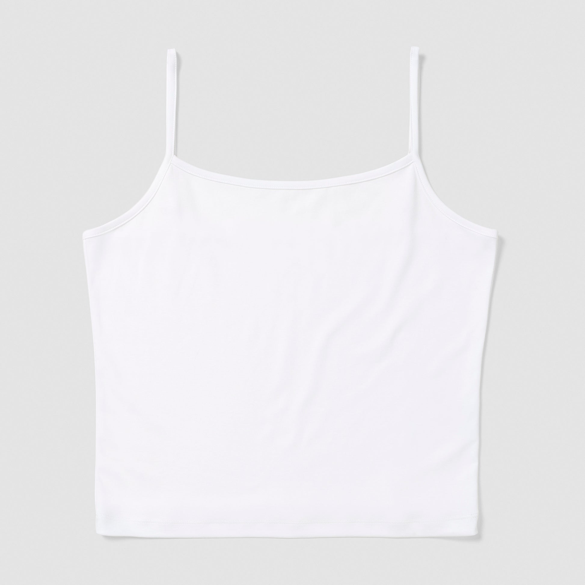 White camisole on a light gray background