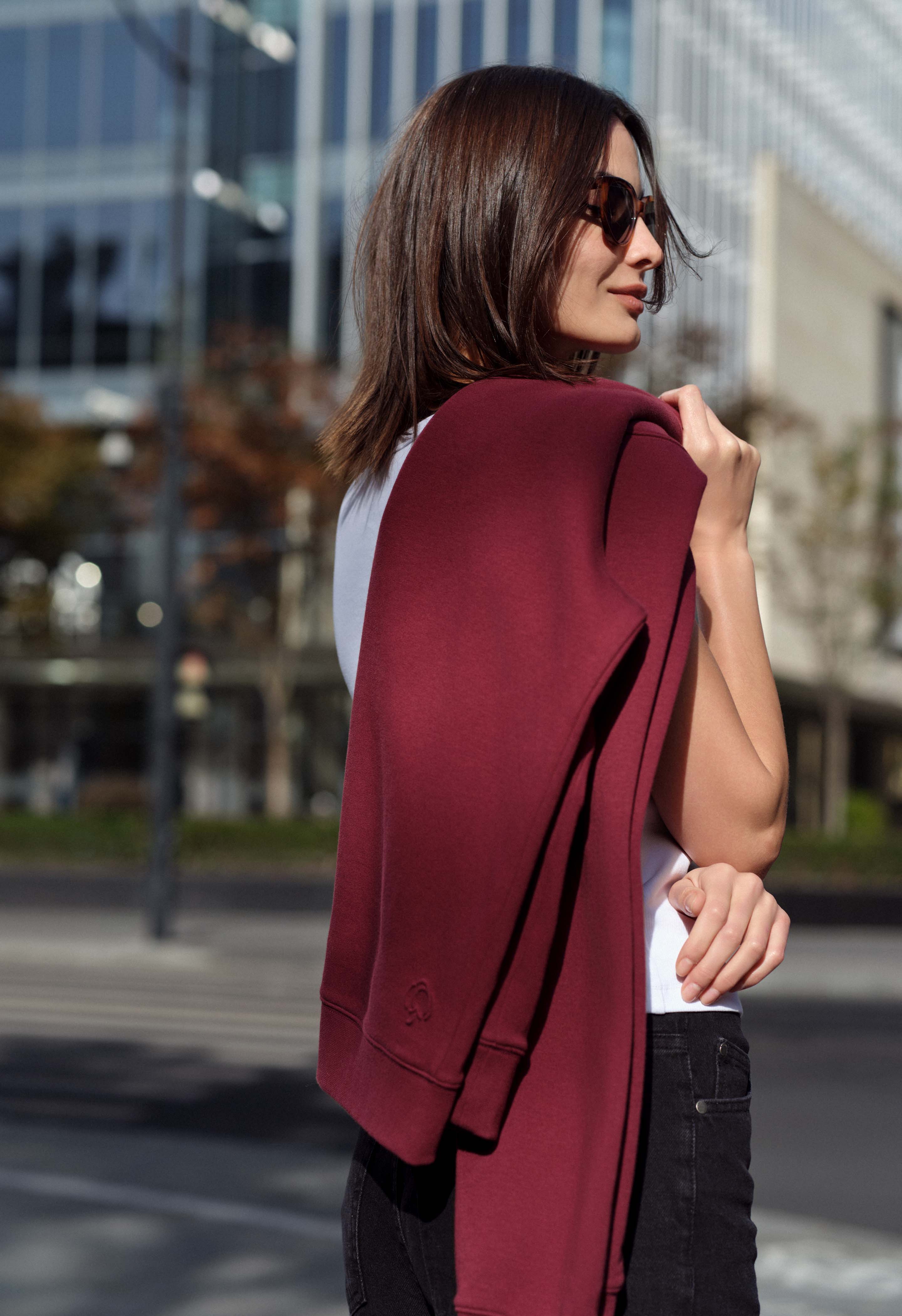 Sweat Col Rond Jamie - Burgundy Ritual