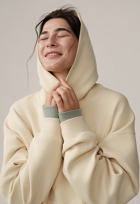 Sweat à capuche Jamie - Soleil Crème