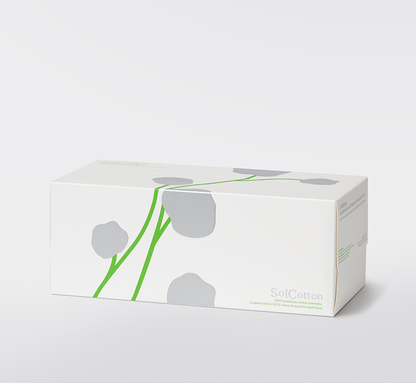 Box of 100% premium cotton towelette skincare routine with floral design 