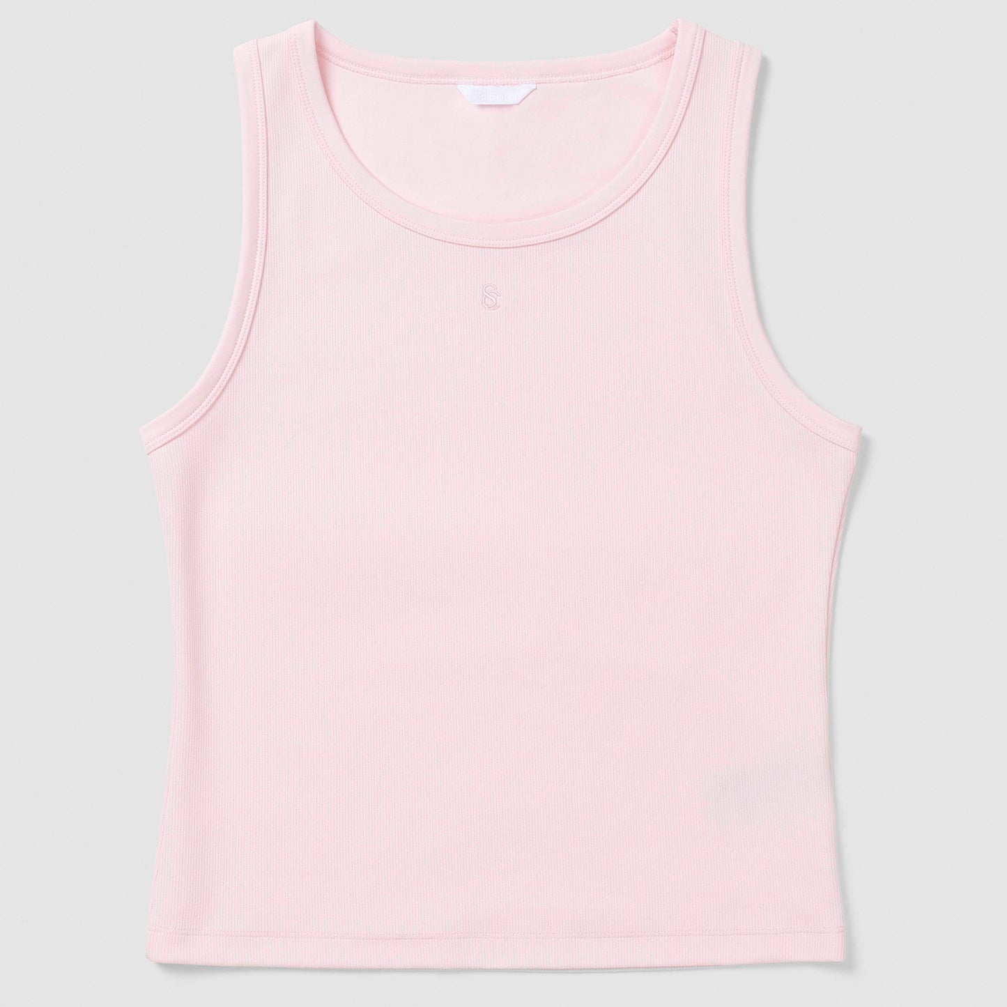 Pink tank top on a light gray background