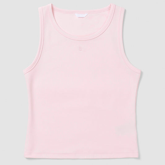 Pink tank top on a light gray background