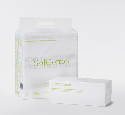 100% premium cotton tissues for hygiene and care 